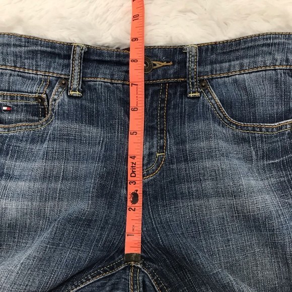 Tommy Hilfiger Hope Jeans Straight Mid-Rise Blue Denim Medium Wash Y2K Size 2 - Picture 13 of 16